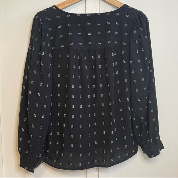 Madewell black and white embroidered top, size medium - Picture 8 of 10